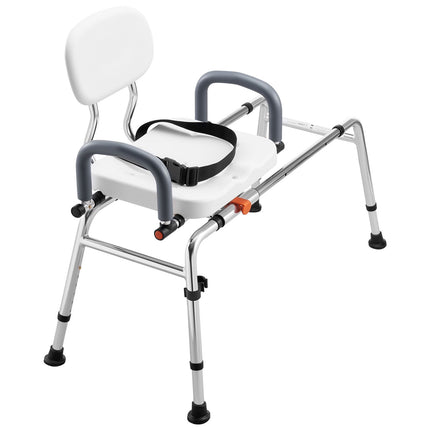 Sliding Shower Chair, 400 lb Swivel Tub Transfer Bench