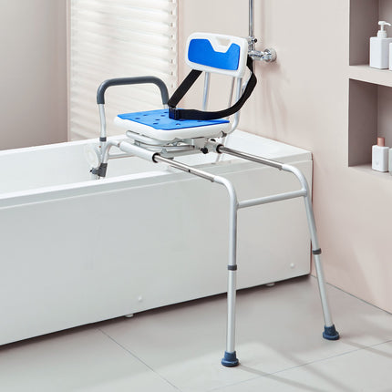 Sliding Tub Transfer Bench – 360 Swivel, 400 lb; Height Adjustable