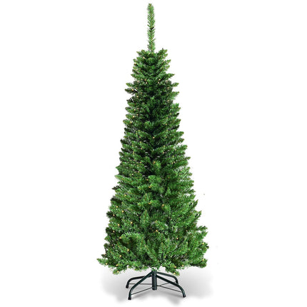 Úzký umělý vánoční stromek 135cm s LED osvětlením