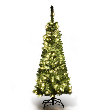 Úzký umělý vánoční stromek 135cm s LED osvětlením