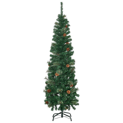Úzký umělý vánoční stromek, 165 cm, zelená, do interiéru