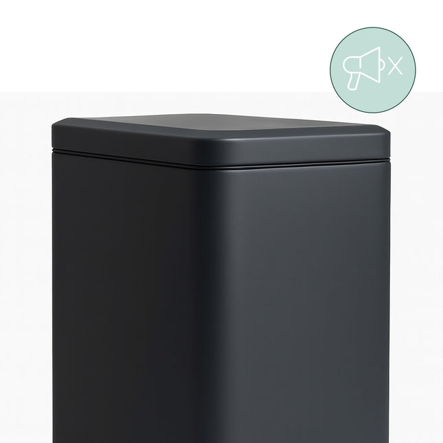 Úzký pedálový koš, 10L – tlumené zavírání, bezdotykový