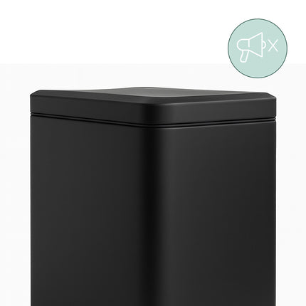 Úzký pedálový koš, 10L – tlumené zavírání, bezdotykový design