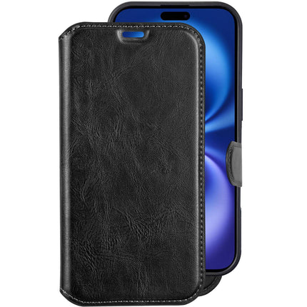Úzké pouzdro peněženka pro iPhone 17, design 2v1
