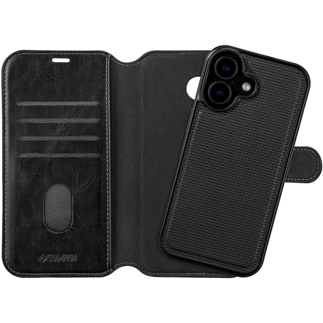 Úzké pouzdro peněženka pro iPhone 17, design 2v1