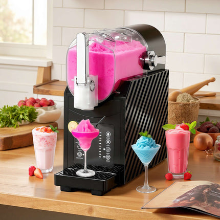 Slush-Maschine, schnelle Kühlung, 2,4 l Fassungsvermögen, Schwarz