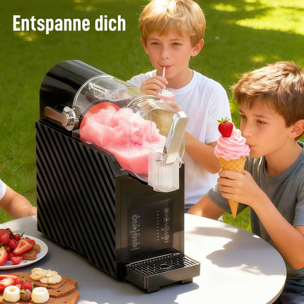 Slush-Maschine, schnelle Kühlung, 2,4 l Fassungsvermögen, Schwarz