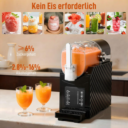 Slush-Maschine, schnelle Kühlung, 2,4 l Fassungsvermögen, Schwarz