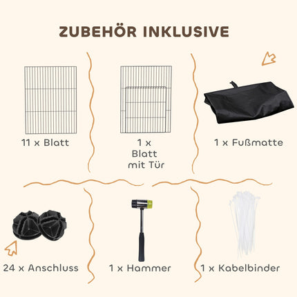Klec pro drobná zvířata s vodotěsnou vložkou, ocelový rám