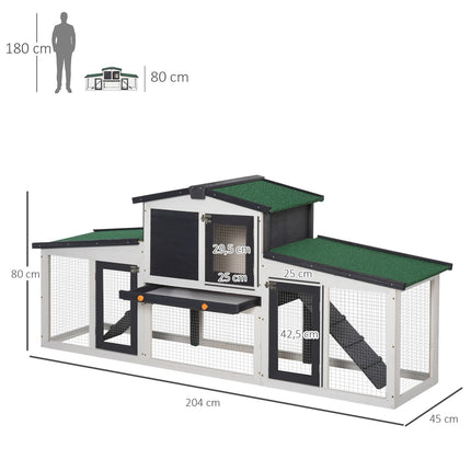 Small animal house, double-decked spruce, weatherproof roof