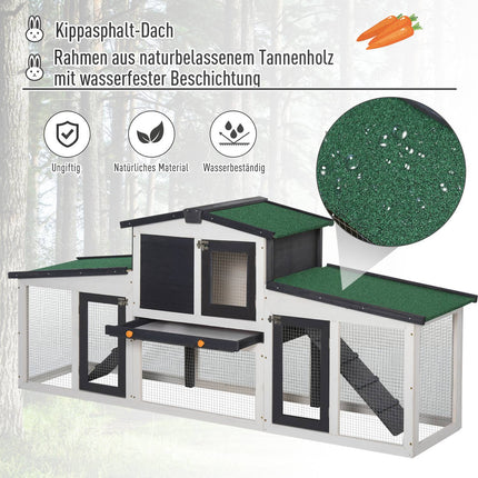 Small animal house, double-decked spruce, weatherproof roof