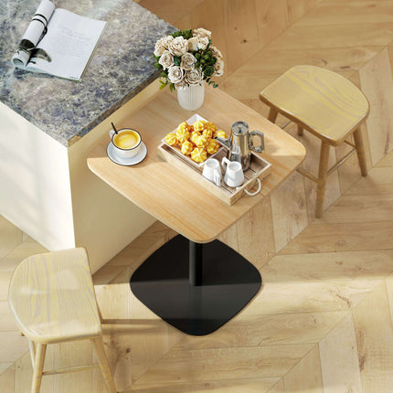 Kleiner Esstisch, 60 cm quadratisch, MDF-Platte, Stahlgestell