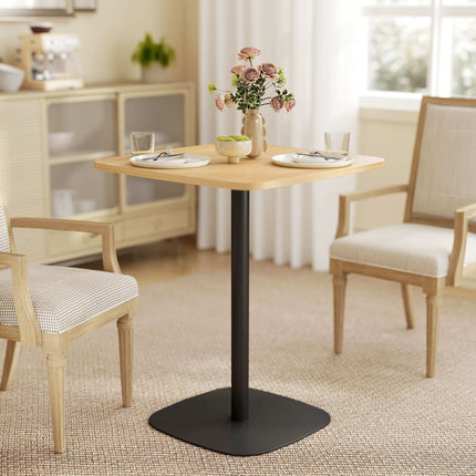 Kleiner Esstisch, 60 cm quadratisch, MDF-Platte, Stahlgestell