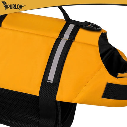 Plovací vesta pro malé psy, reflexní, 4-7 kg, žlutá