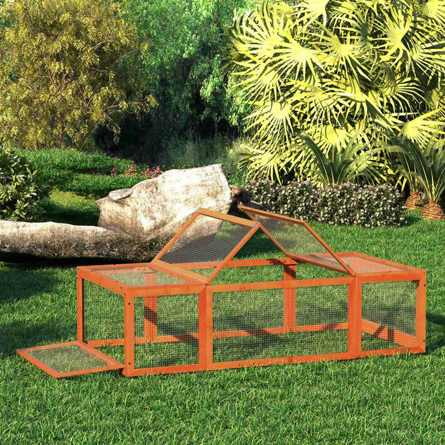 Klec pro drobná zvířata s venkovním výběhem, 180 x 90 x 48 cm