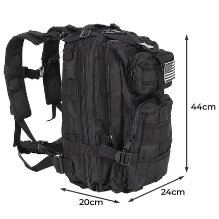 Malý černý turistický batoh 23089