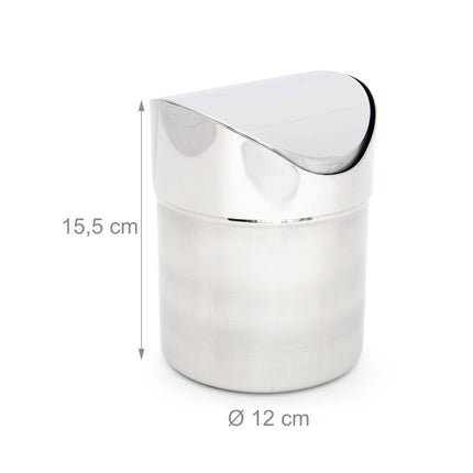 Malý odpadkový koš z nerezové oceli 1.2 l