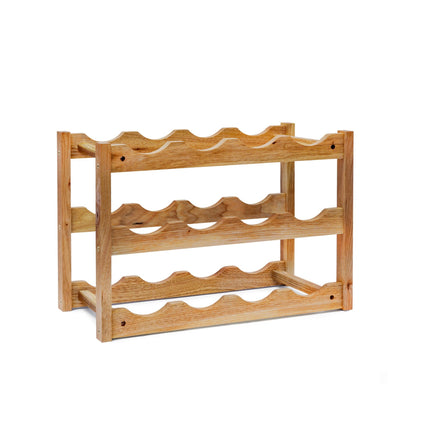 Small wine rack in walnut