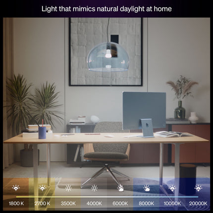 Chytrá LED žárovka E27 810lm, bílé ambiente, 2 ks