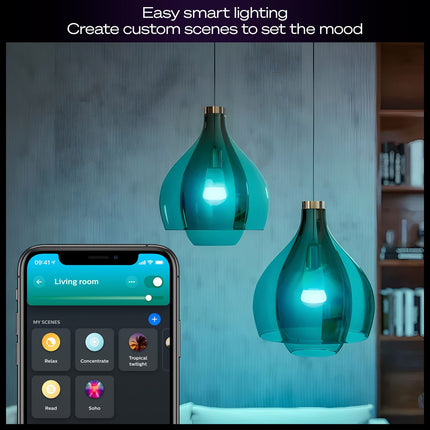 Chytré LED žárovky E27 1100lm, bílá a barevná, 2 ks s můstkem