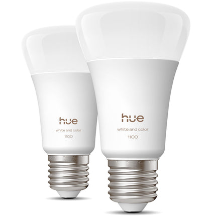 Smart LED Bulbs, E27 Color, 1100 lm, 2-Pack