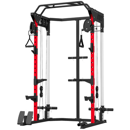 Smith Machine Power Cage with Adjustable Cable System