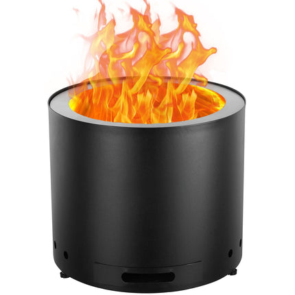 Smokeless Fire Pit, 49 cm, Wood-Burning Stainless Steel