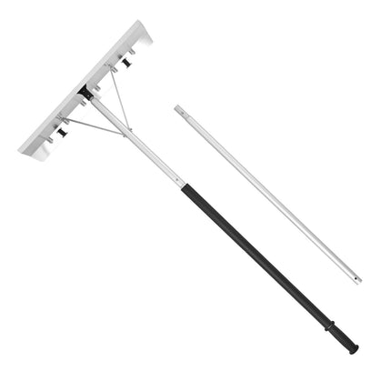 Snow Roof Rake, 26-Inch Aluminum Blade, 2.3–6 m Pole, Wheels