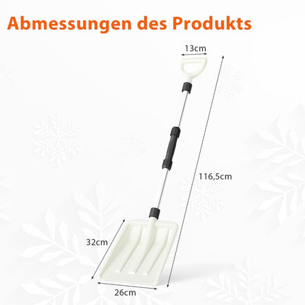 Lopata na sníh šířka 26 cm, ergonomická hliníková rukojeť