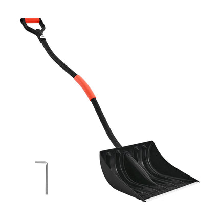 Snow Shovel 42cm Wide, D-Handle, Aluminum Blade