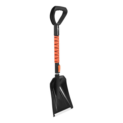 Snow Shovel and Brush Set, Extendable Ice Scraper 107cm