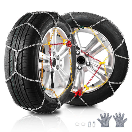 Snow Tire Chains, 2-Pack Manganese Steel, 15–18 in
