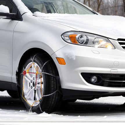 Snow Tire Chains, 2-Pack Manganese Steel, 15–18 in