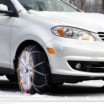 Snow Tire Chains, Manganese Steel, 2-Pack for Cars SUVs