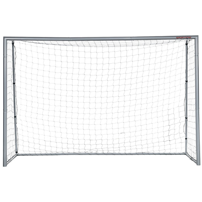 Soccer goal in steel with PE Mesh, 300x120x200 cm, Grey