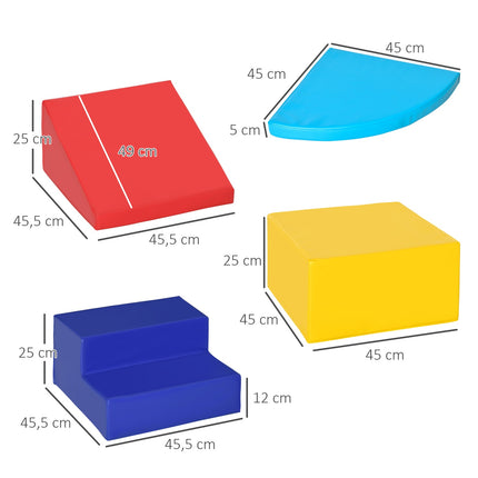 Pěnové stavební kostky, měkké, obří, vícebarevné, 12-36 měsíců