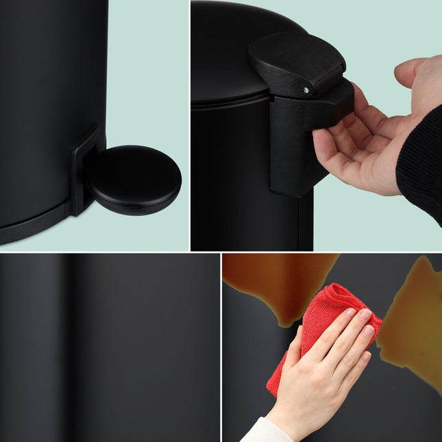 Koupelnový koš 3L soft-close – nožní pedál, vyjímatelná vložka