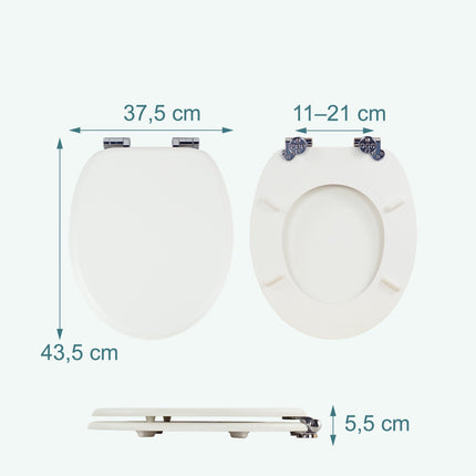Toaletní prkénko MDF soft-close, nastavitelné panty