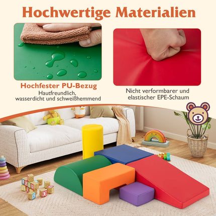 Soft Foam Climbing Blocks Set, 6 Pcs, Multicolor