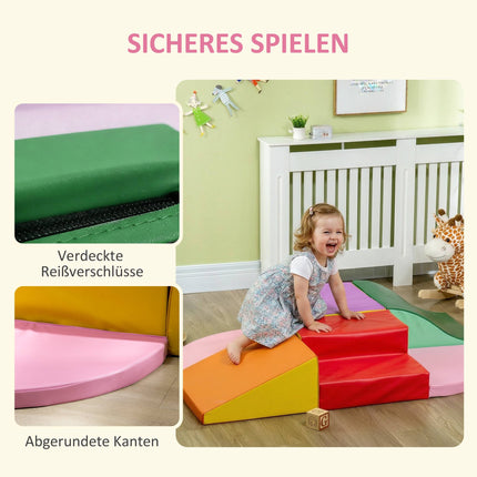 Soft Play Blocks Set, 6-Piece, Colorful for Ages 1-3