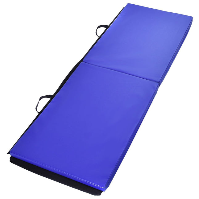 Měkká podložka na cvičení gymnastická podložka jóga podložka skládací podložka gymnastická podložka 180x60x4cm - modrá