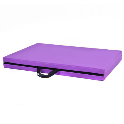 Měkká podložka na cvičení gymnastická podložka jóga podložka skládací podložka gymnastická podložka 180x60x4cm - fialová