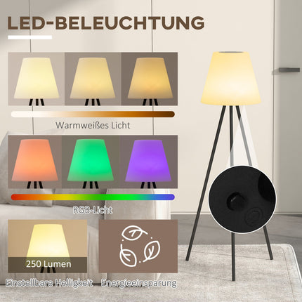 Solární venkovní stojací lampa, nabíjení USB, stmívatelná LED