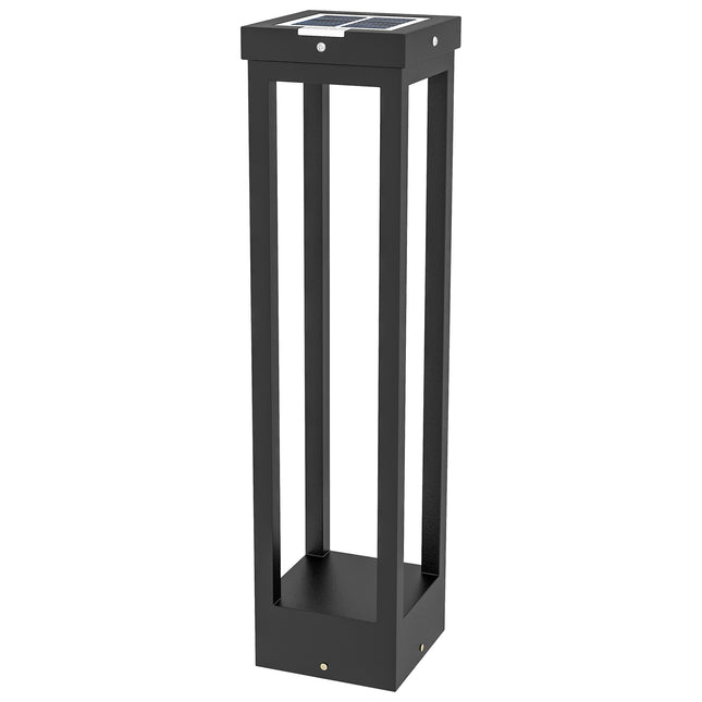 Solární LED cestové světlo, IP44 voděodolné, černá