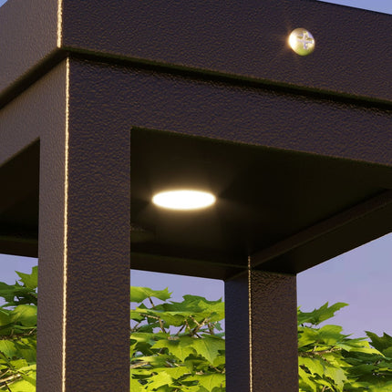 Solární LED cestové světlo, IP44 voděodolné, černá