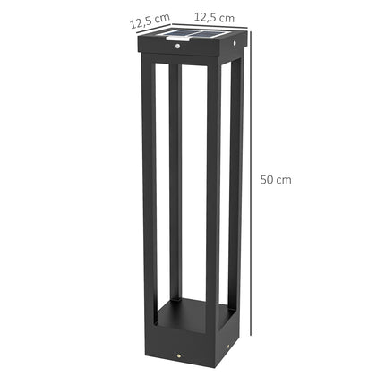 Solární LED cestové světlo, IP44 voděodolné, černá