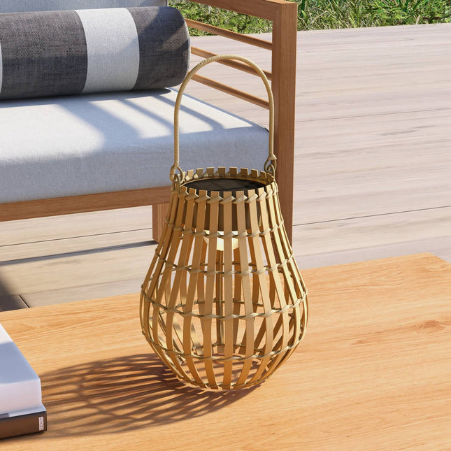 Solární zahradní lampa, nabíjení USB, 3 barvy světla