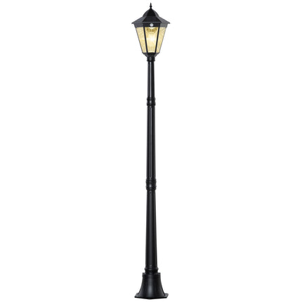 Solární zahradní cestové světlo, 19 LED, 130 lumenů, černá