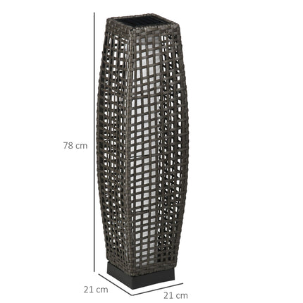 Solární zahradní lucerna, LED, ratanový design, automatické zap/vyp