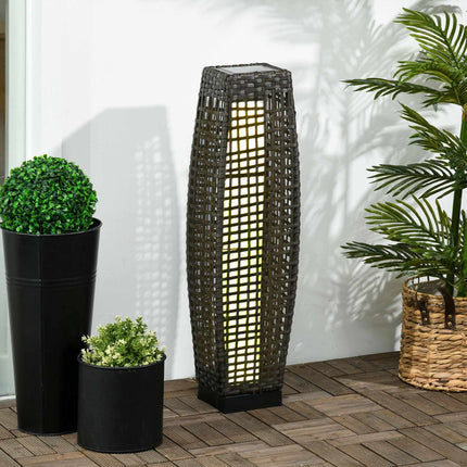 Solární zahradní lucerna, LED, ratanový design, automatické zap/vyp